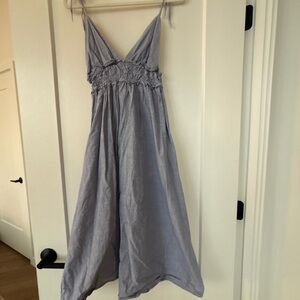 Blue and White Striped Sundress